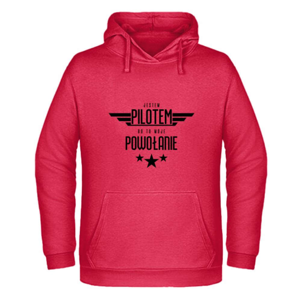 Pilot Powołanie bluza męska z kapturem kolor czerwony