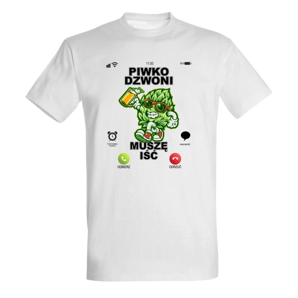 Piwo Dzwoni Muszę IŚĆ Chmiel koszulka męska