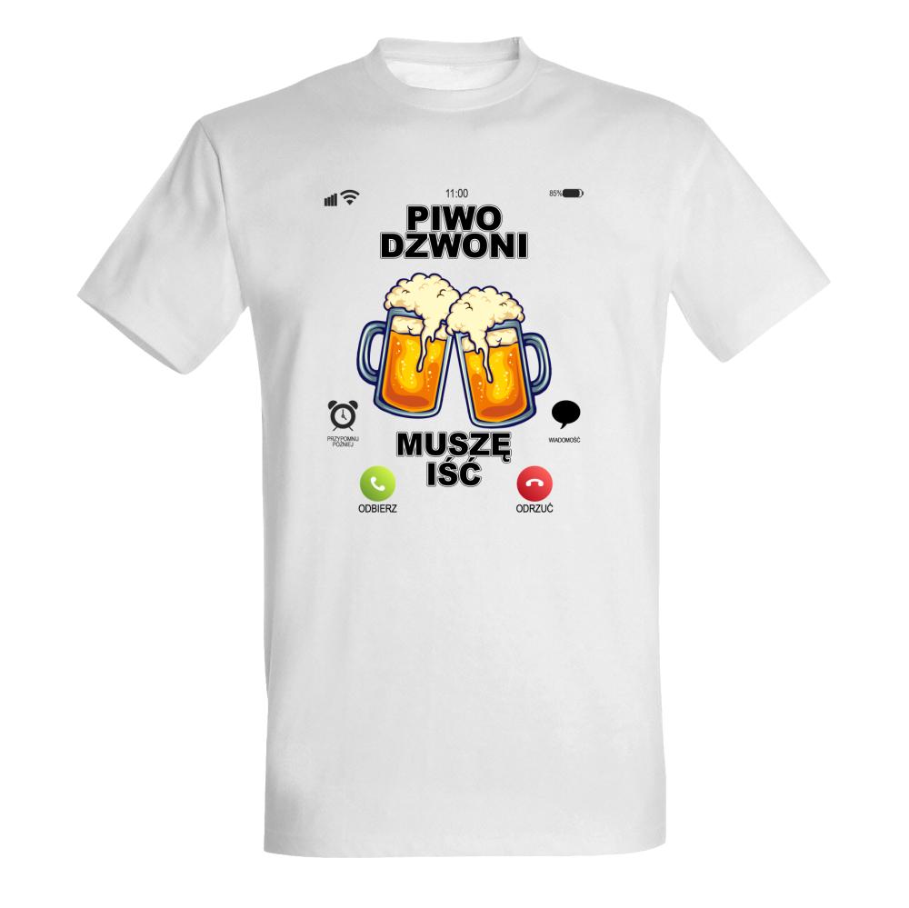 Piwo Dzwoni Muszę IŚĆ koszulka męska