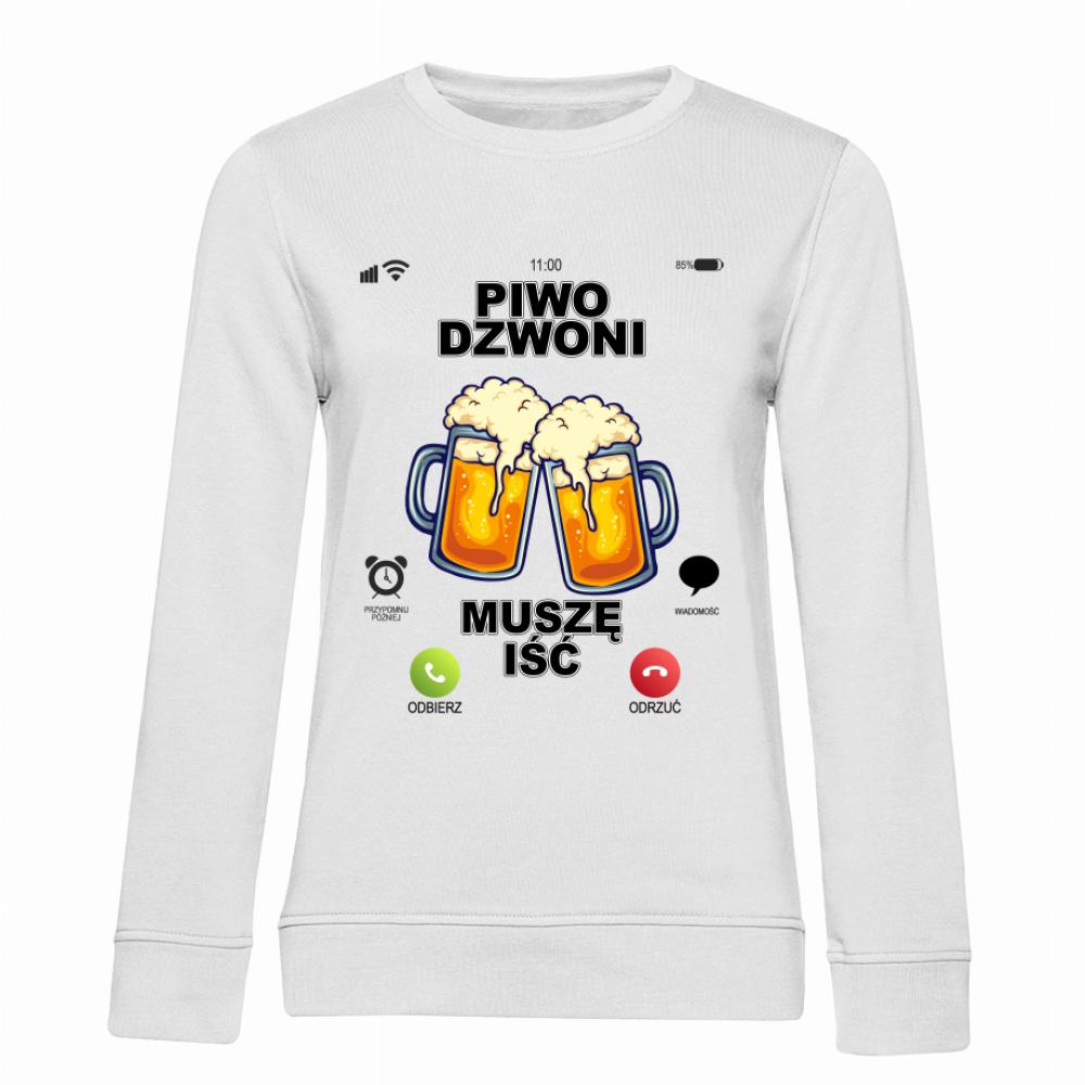 Piwo Dzwoni Muszę IŚĆ bluza damska bez kaptura