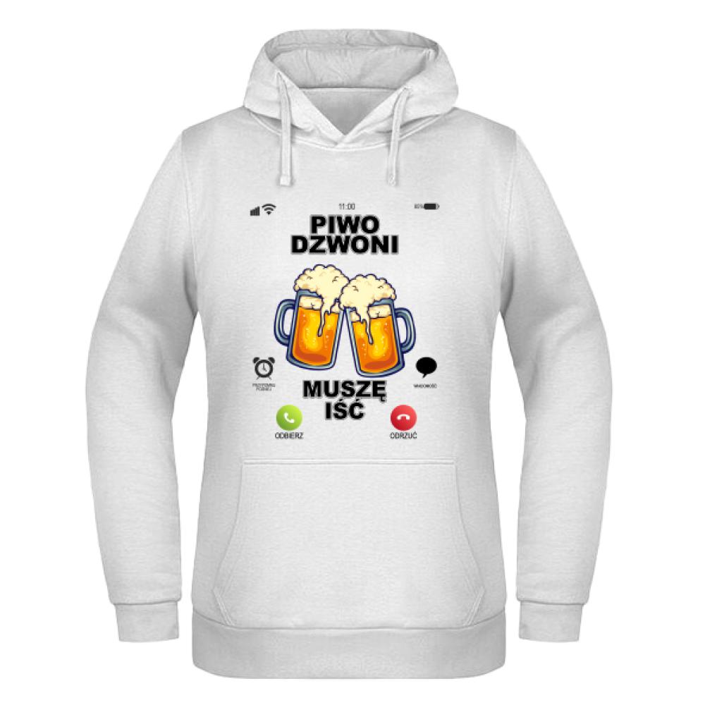 Piwo Dzwoni Muszę IŚĆ bluza damska z kapturem