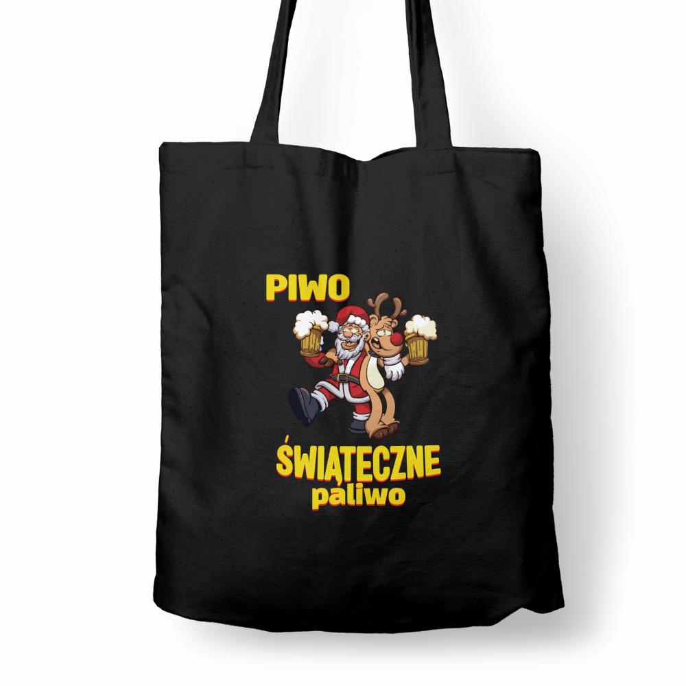 Piwo Świąteczne paliwo torba bawełniana kolor biały