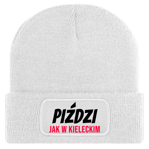 Piździ jak w kieleckim czapka zimowa kolor biały