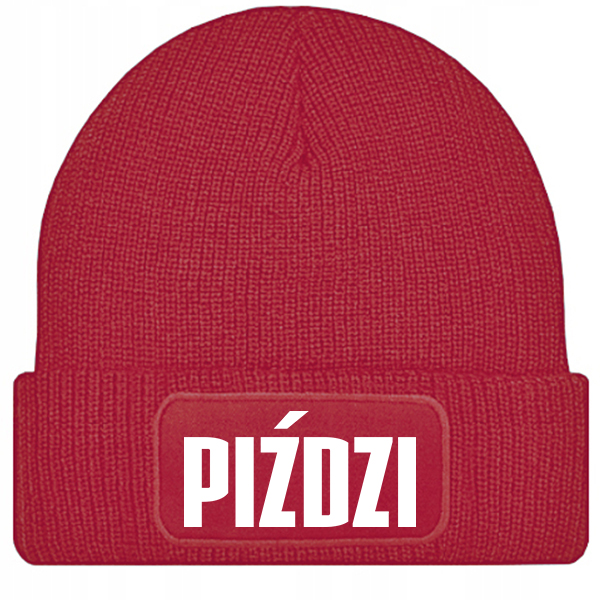 Piździ czapka zimowa kolor czerwony