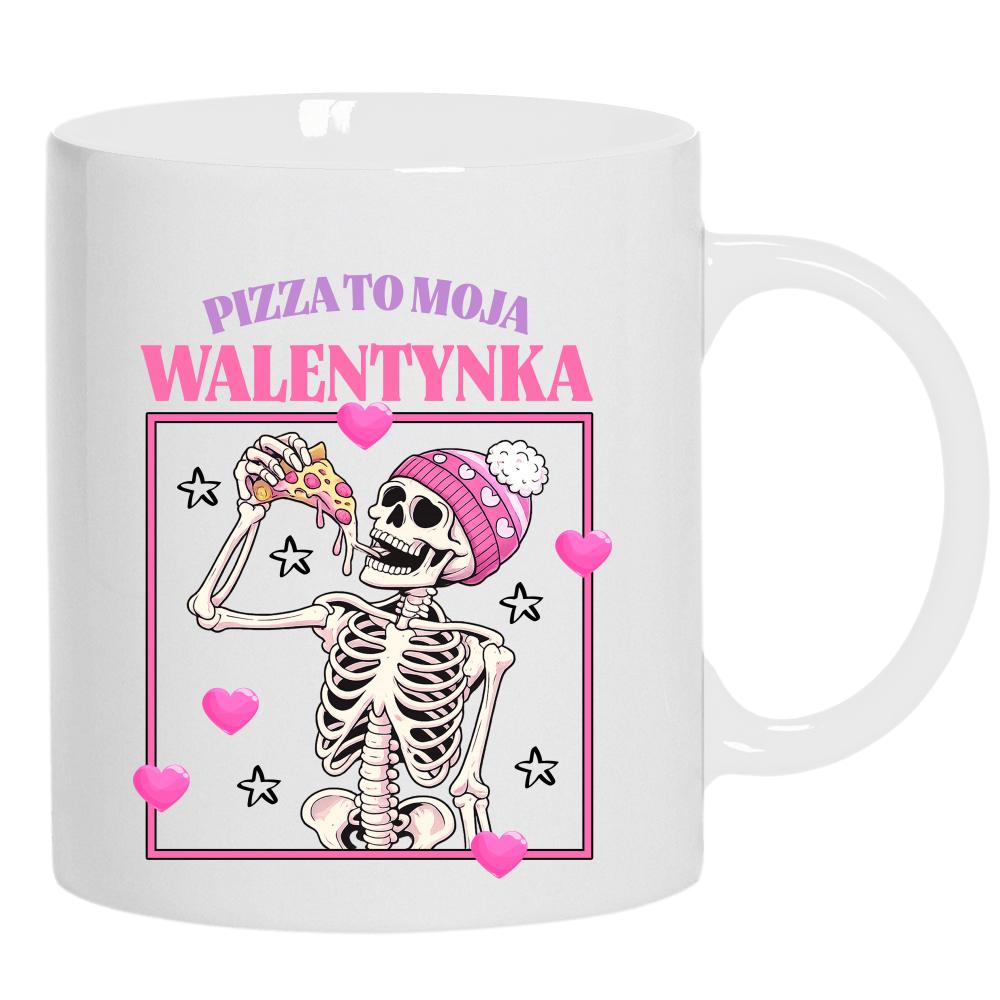Pizza to moja walentynka kubek ucho kolor kolor biały