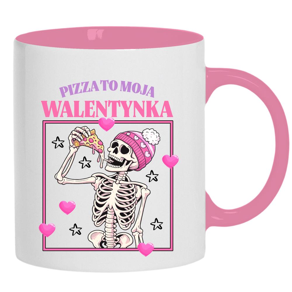 Pizza to moja walentynka kubek ucho kolor kolor różowy