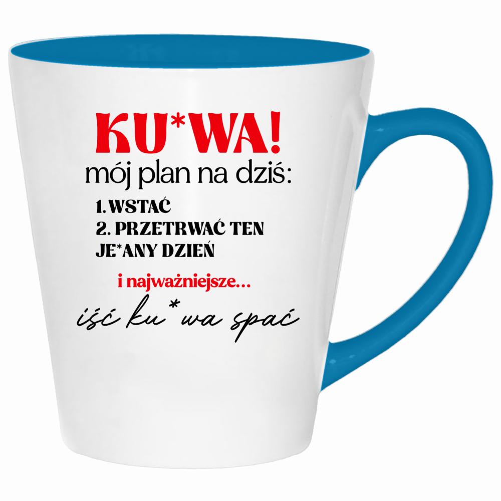 PLAN NA DZIŚ kubek latte kolor turkus