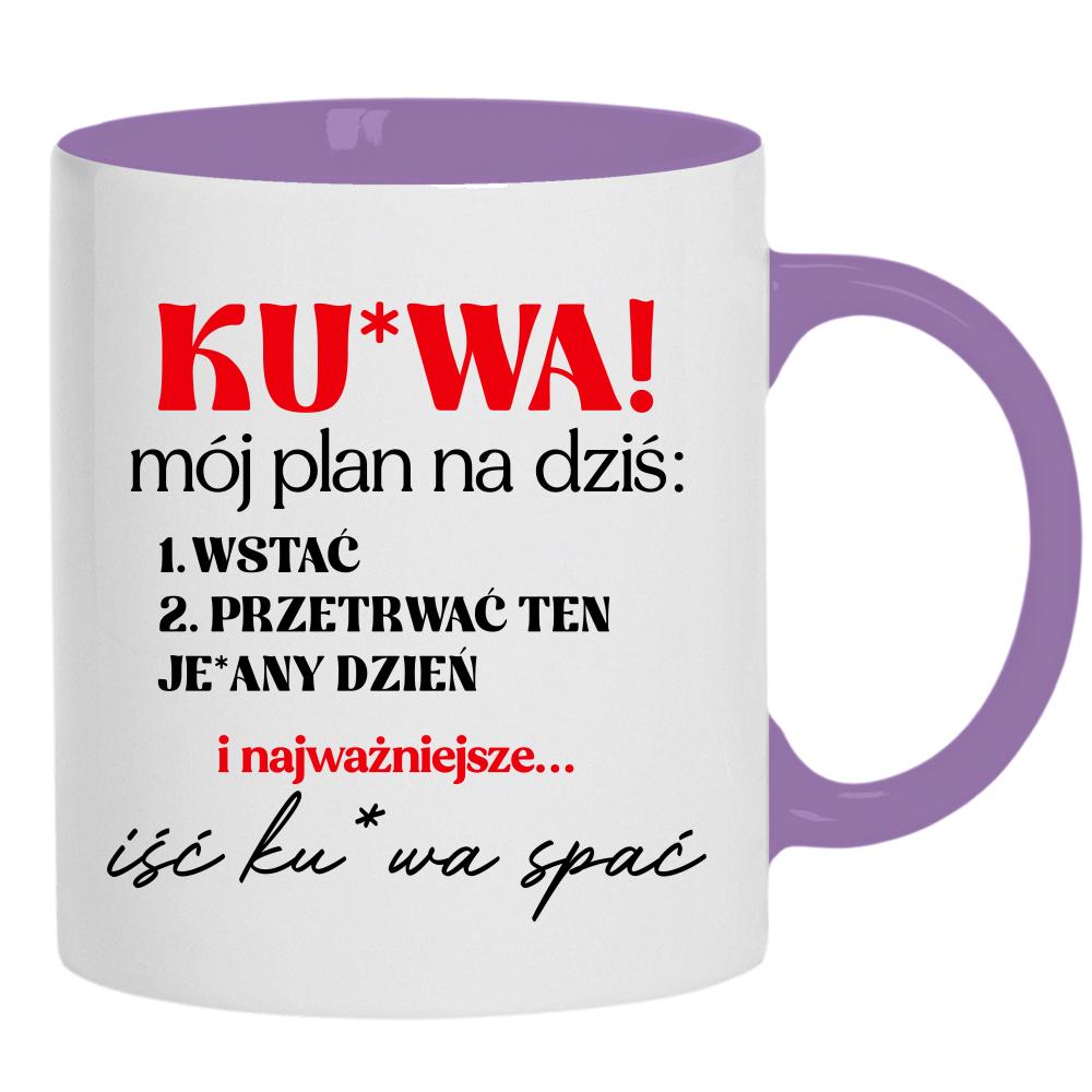 PLAN NA DZIŚ kubek ucho kolor kolor jasnofioletowy