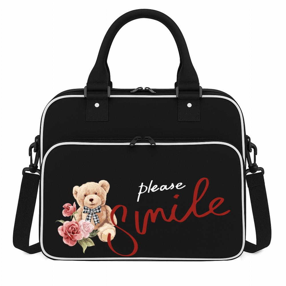 Please Smile torba na siłownie czarna