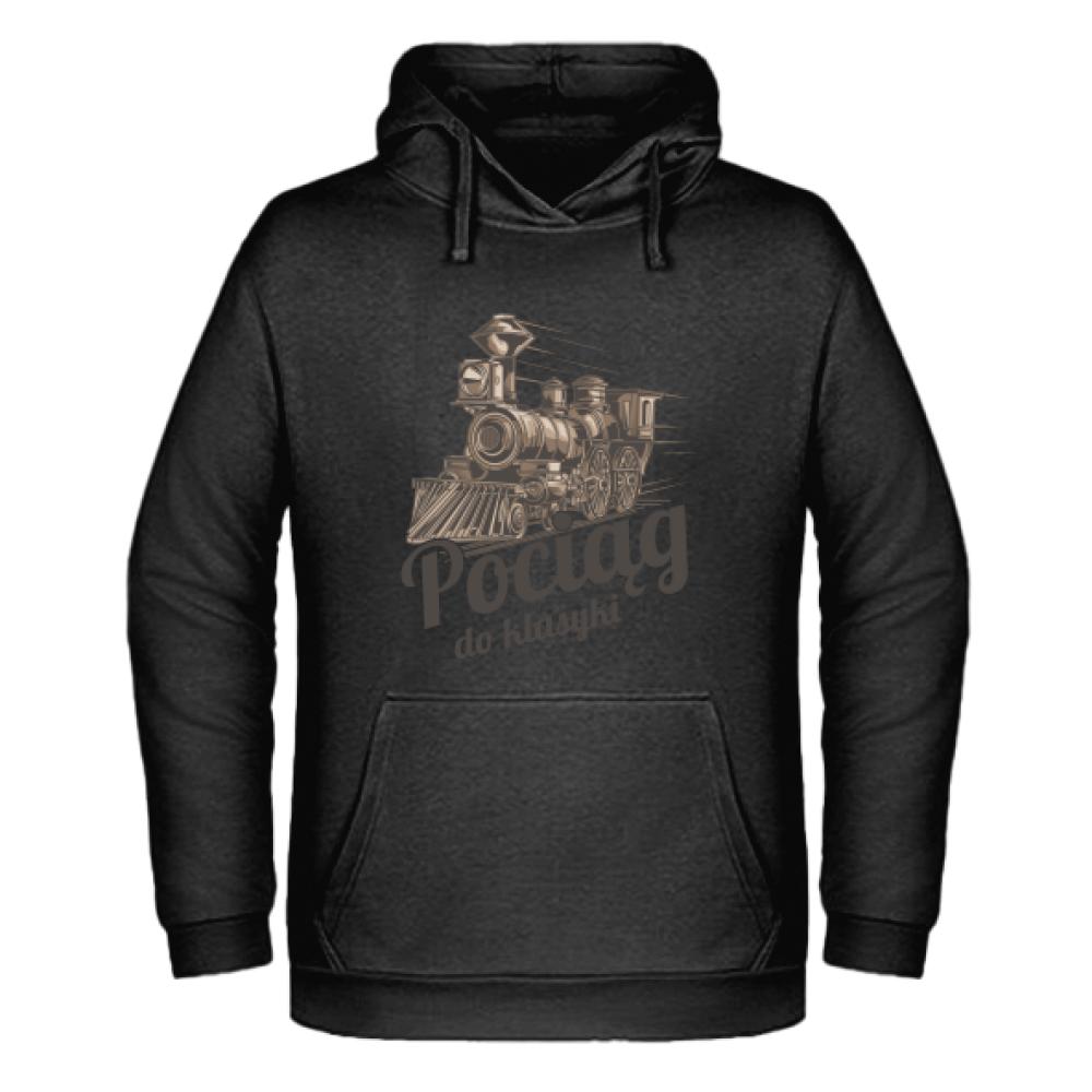 Pociąg do klasyki bluza męska z kapturem