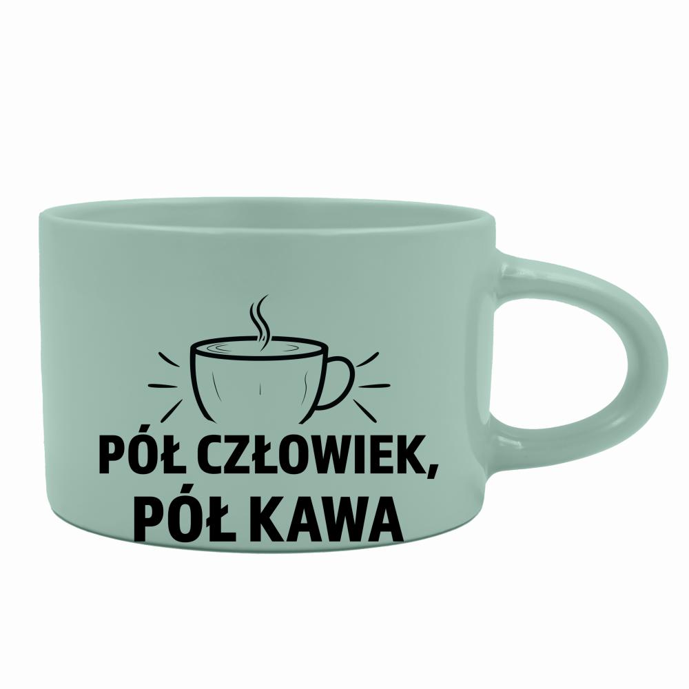 Pół człowiek, pół kawa filiżanka sisi kolor miętowa filiżanka