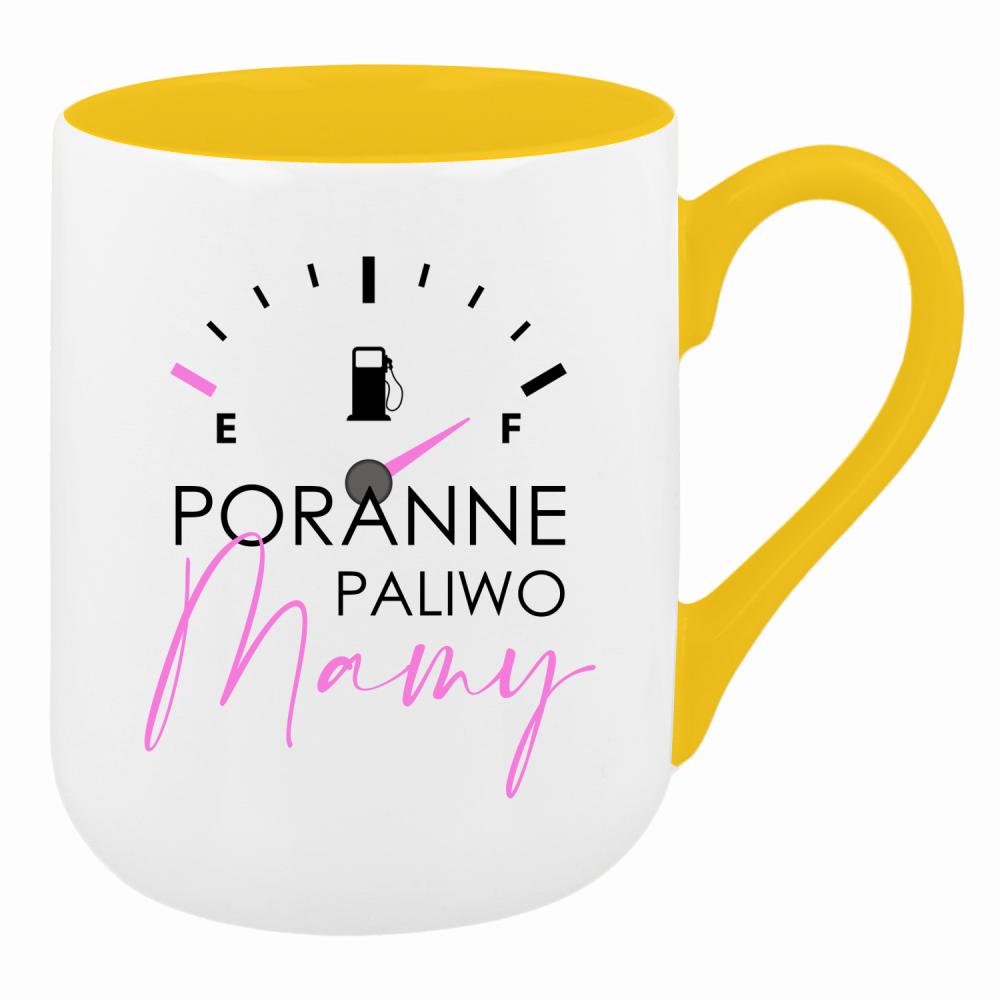Poranne paliwo mamy kubek coffee kolor żółty