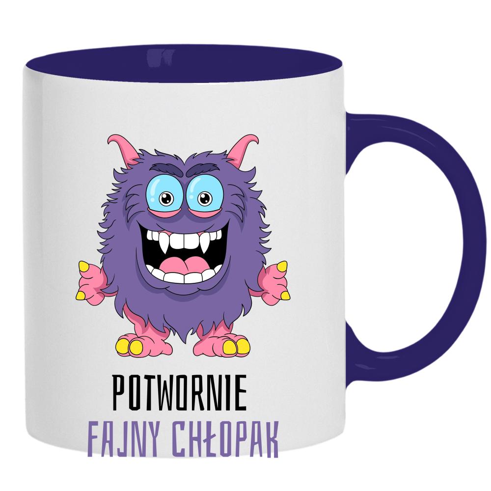 POTWORNIE FAJNY CHŁOPAK kubek ucho kolor kolor navy