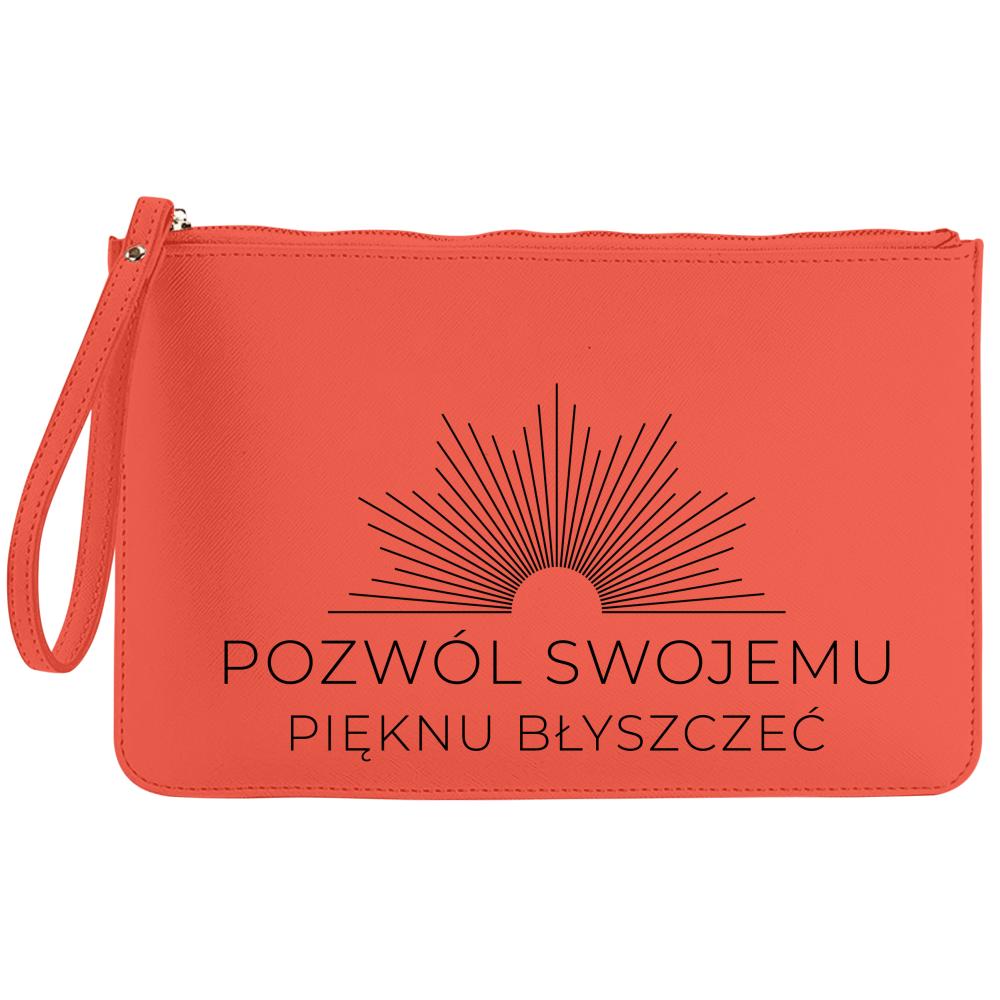 Pozwól swojemu pięknu błyszczeć kosmetyczka kolor czerwony kosmetyczka