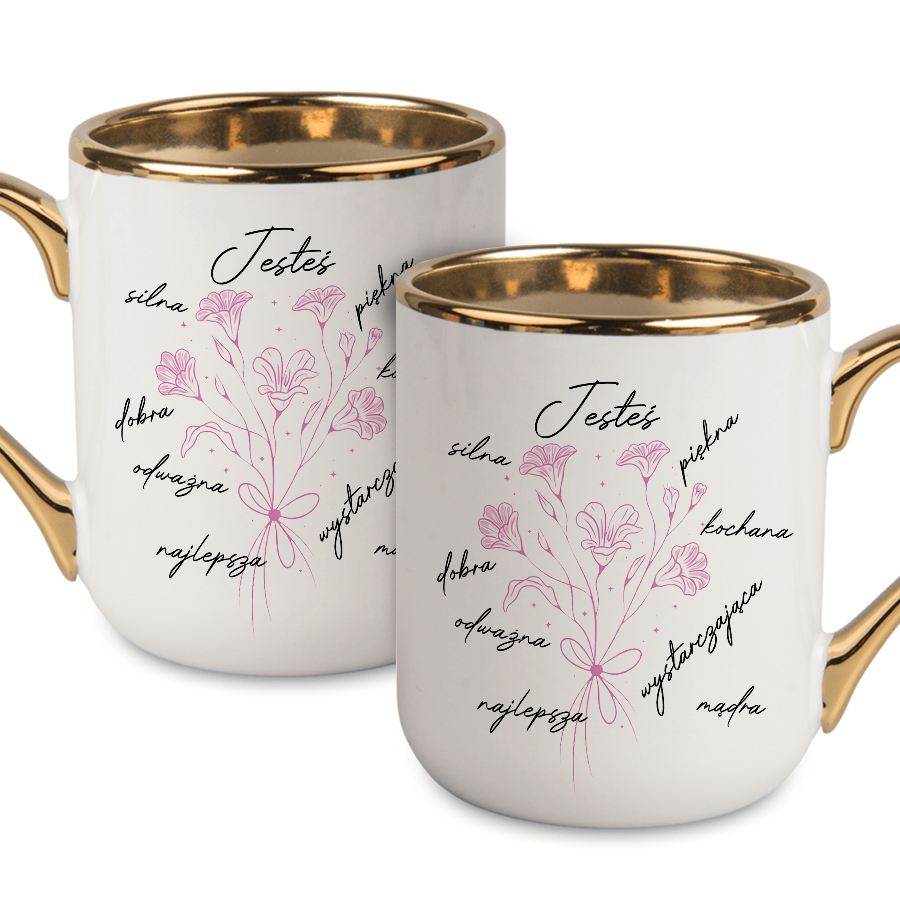 POZYTYWNY KUBEK Z KOMPLEMENTAMI 2 kubek elegant biały