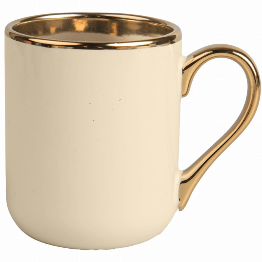 POZYTYWNY KUBEK Z KOMPLEMENTAMI 2 kubek elegant kremowy kolor złoty