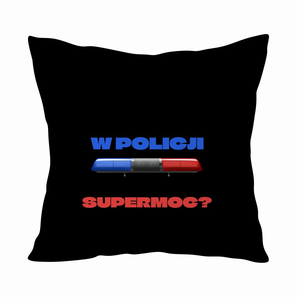 Pracuję w Policji Supermoc poduszka kolor różowy