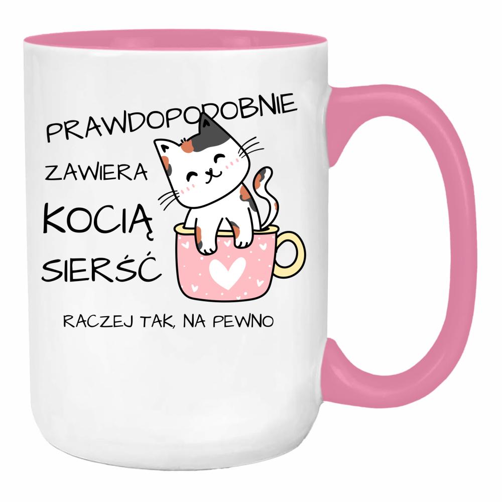 Prawdopodobnie zawiera kocią sierść Raczej tak duży kubek ucho kolor kolor różowy