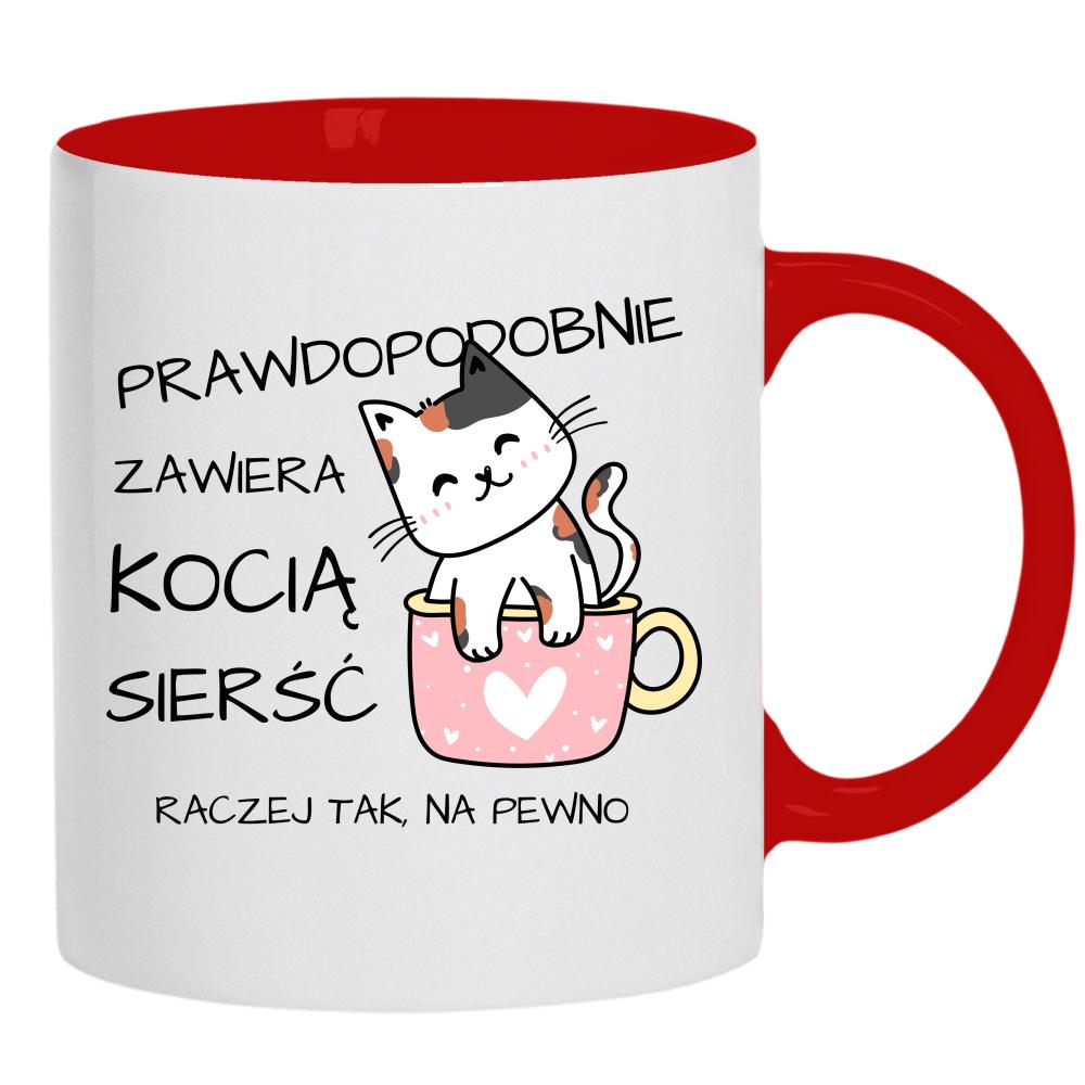 Prawdopodobnie zawiera kocią sierść Raczej tak kubek ucho kolor kolor pink