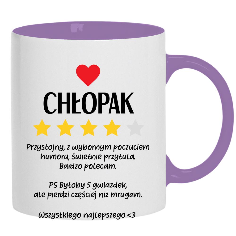 Prezent Chłopak kubek ucho kolor kolor jasnofioletowy