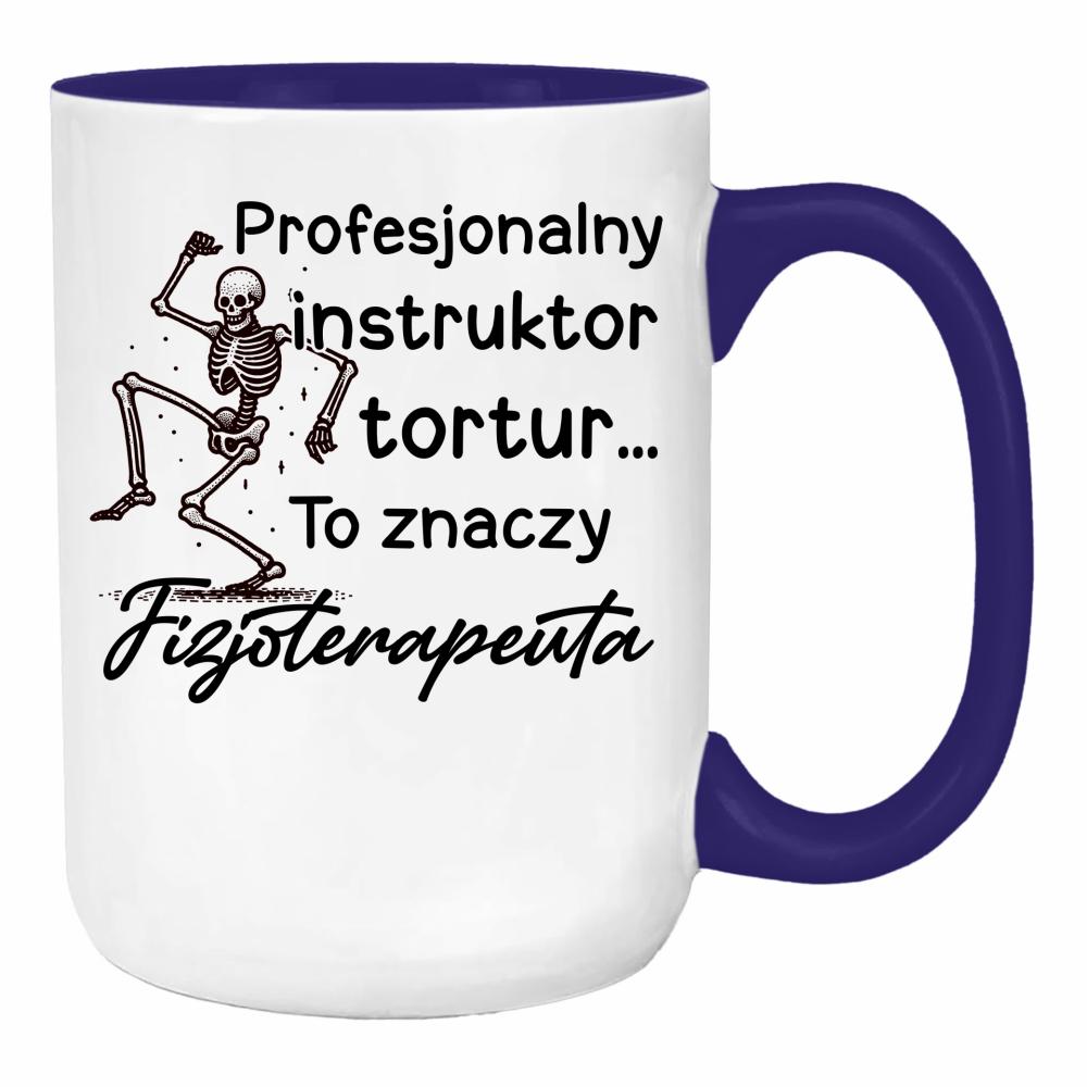 Profesjonalny instruktor tortur... duży kubek ucho kolor kolor navy