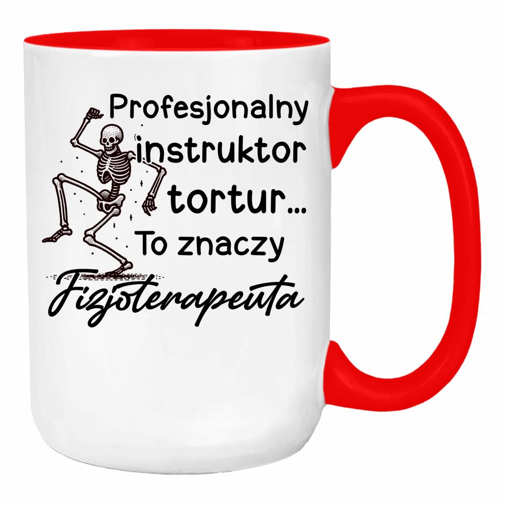 Profesjonalny instruktor tortur... duży kubek ucho kolor kolor red