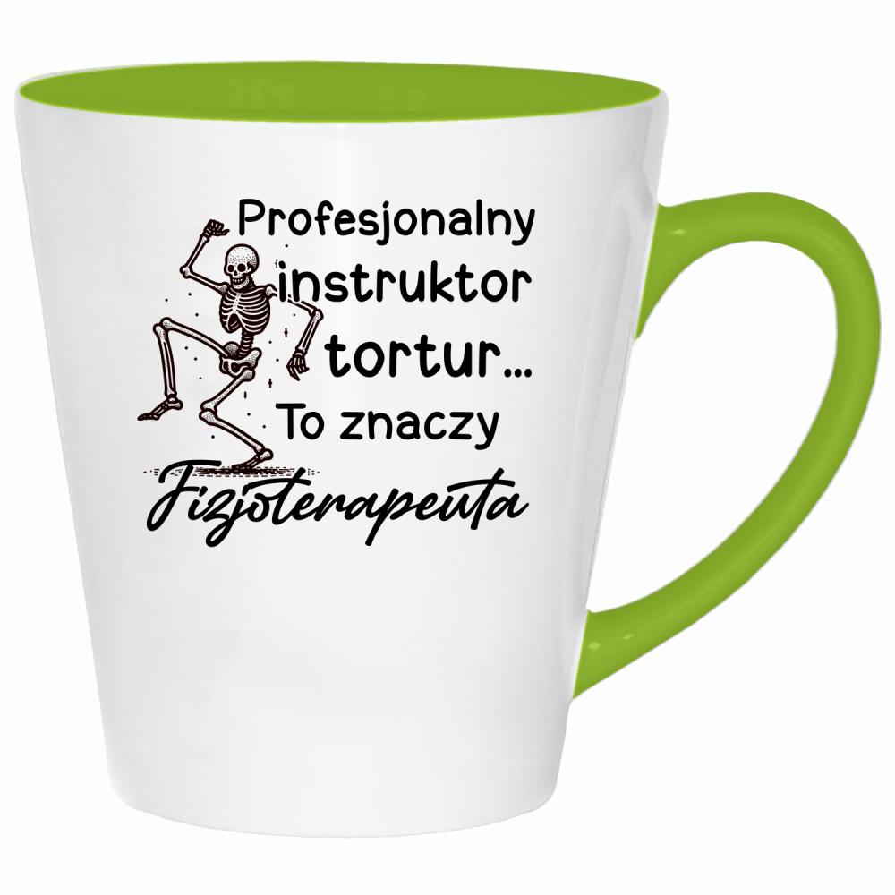 Profesjonalny instruktor tortur... kubek latte kolor limonka