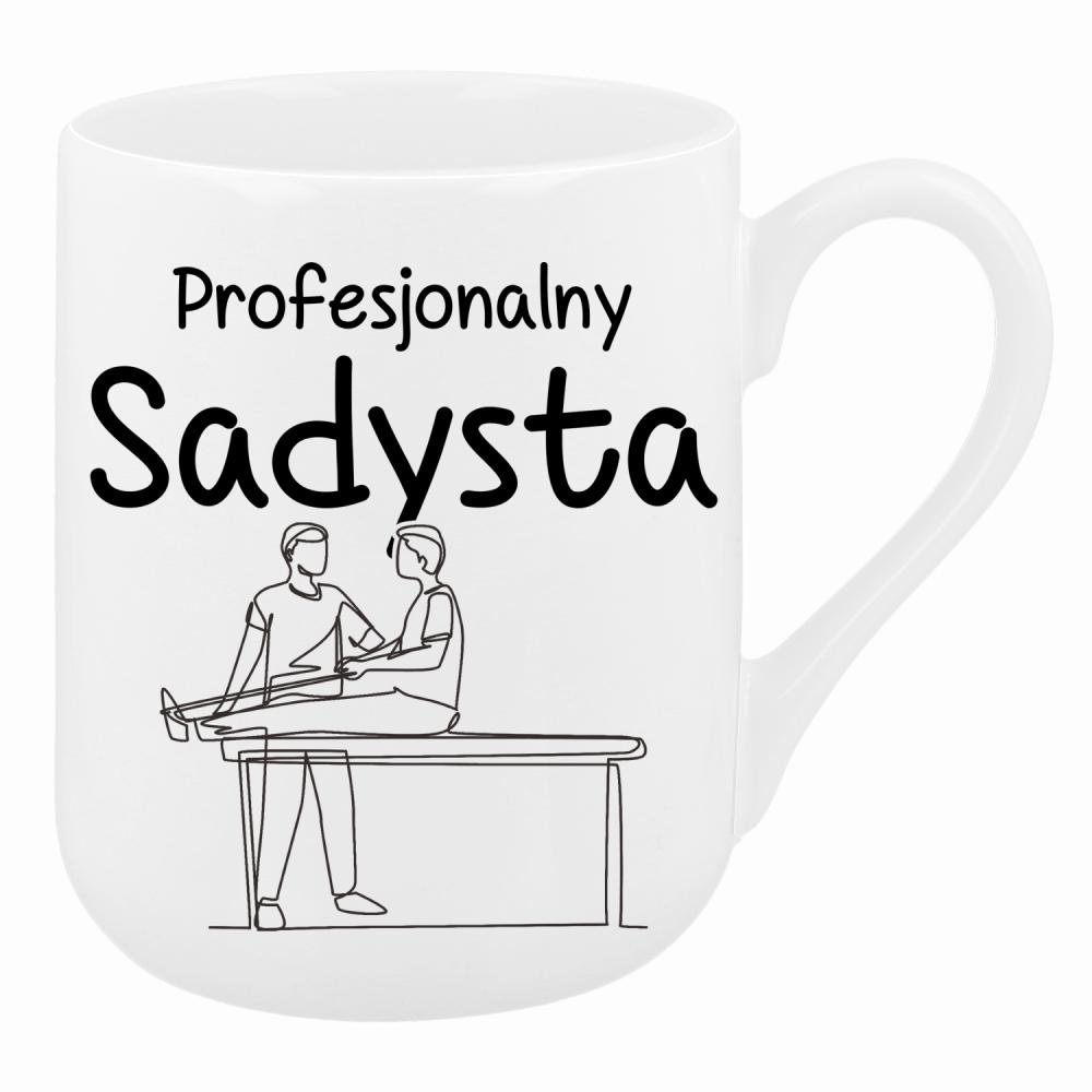 Profesjonalny sadysta kubek coffee kolor biały