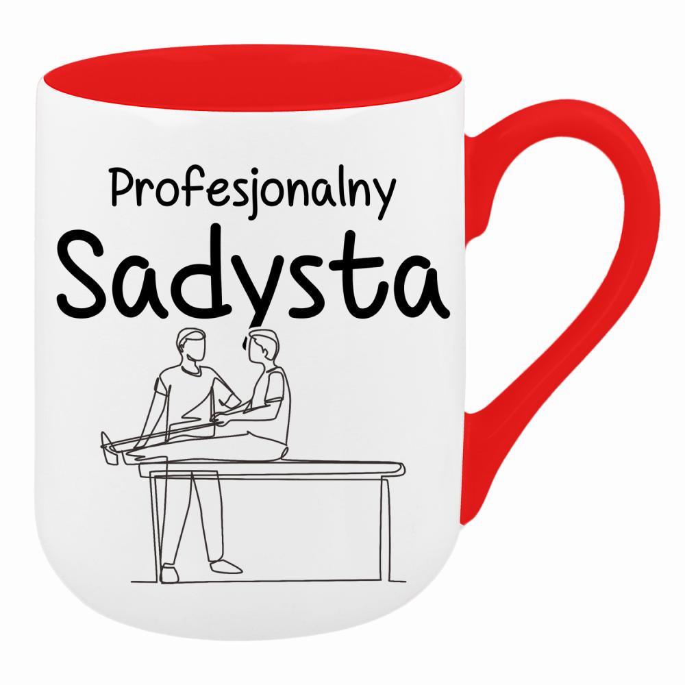 Profesjonalny sadysta kubek coffee kolor czerwony latte