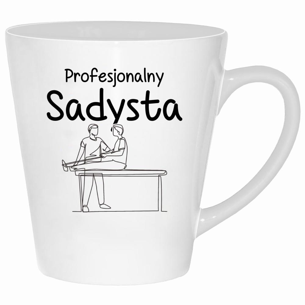 Profesjonalny sadysta kubek latte kolor biały