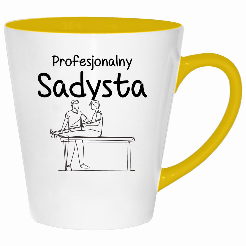 Profesjonalny sadysta kubek latte kolor żółtyy