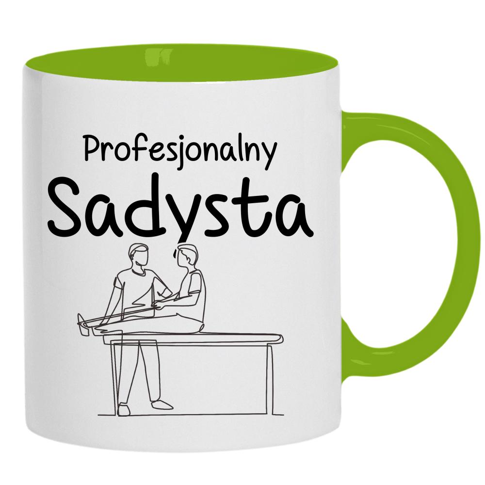 Profesjonalny sadysta kubek ucho kolor kolor zielony