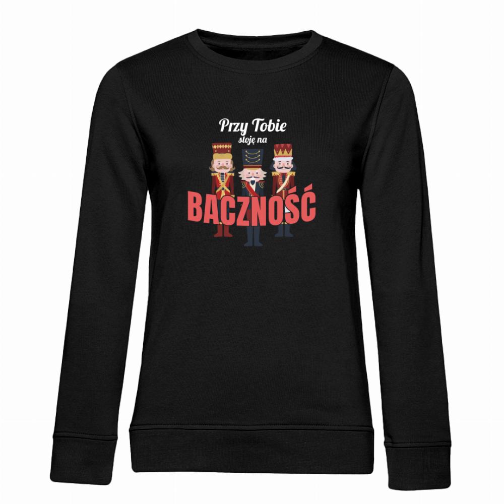 Przy Tobie stoję na baczność bluza damska bez kaptura