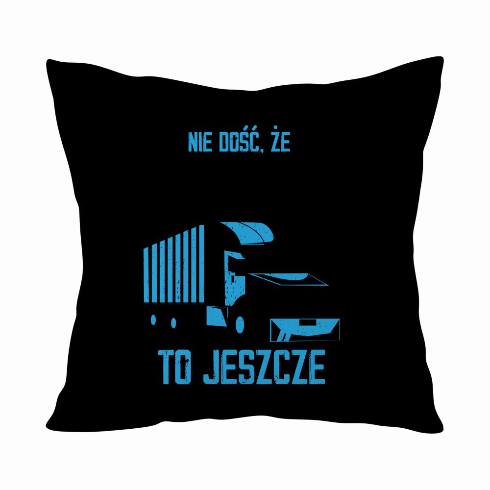 Przystojny kierowca tira poduszka kolor różowy