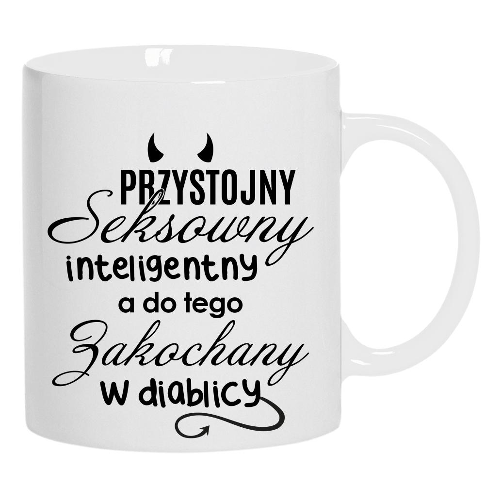 Przystojny seksowny inteligentny kubek ucho kolor kolor biały