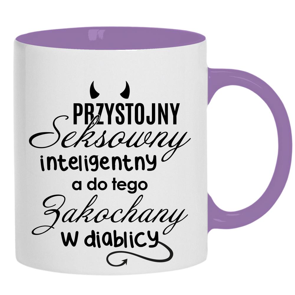 Przystojny seksowny inteligentny kubek ucho kolor kolor jasnofioletowy