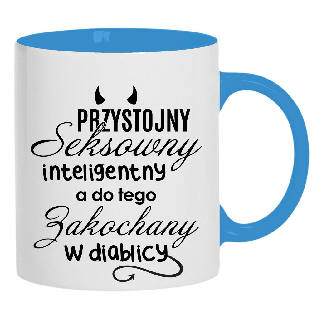 Przystojny seksowny inteligentny kubek ucho kolor kolor jasnoniebieski