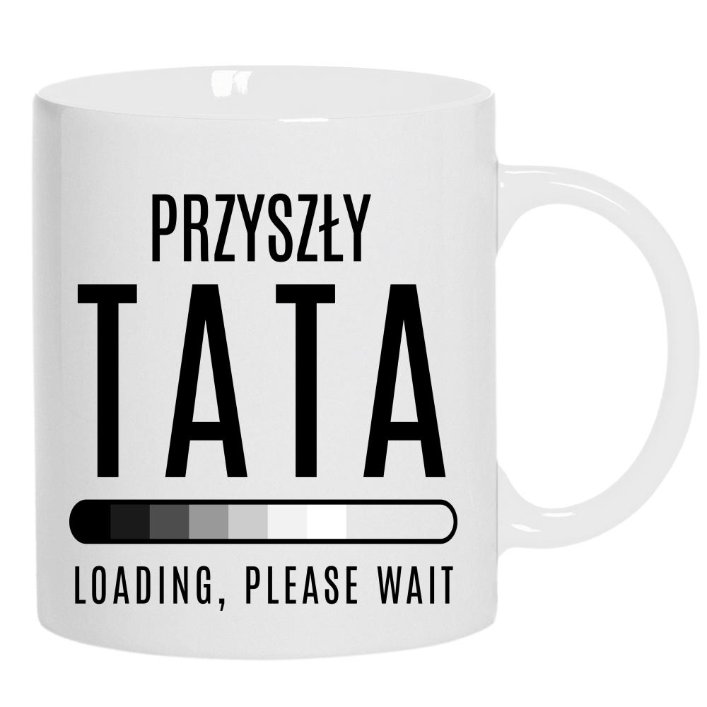 Przyszły Tata kubek ucho kolor kolor biały