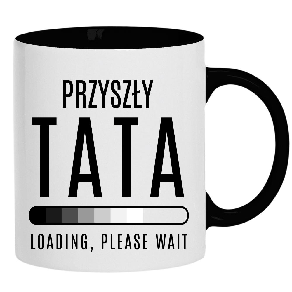 Przyszły Tata kubek ucho kolor kolor czarnyy