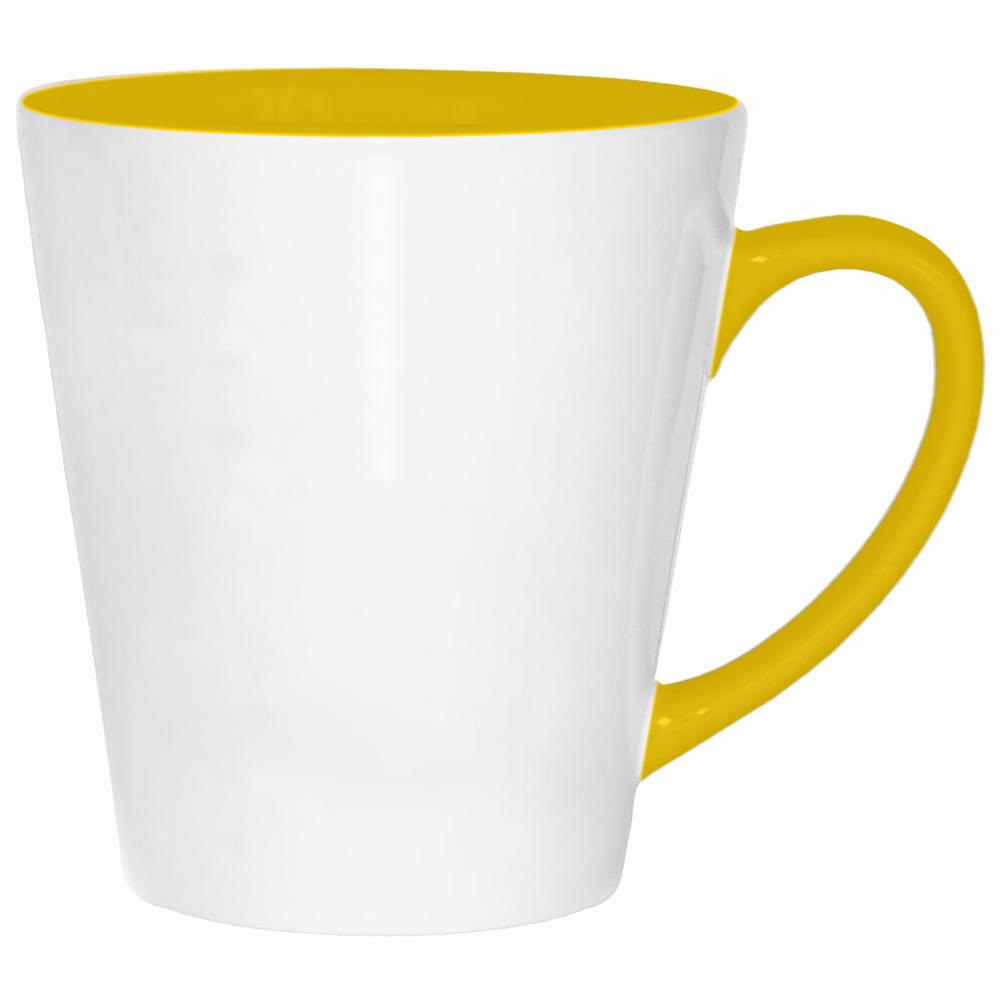 Przytul mnie kubek latte kolor żółtyy