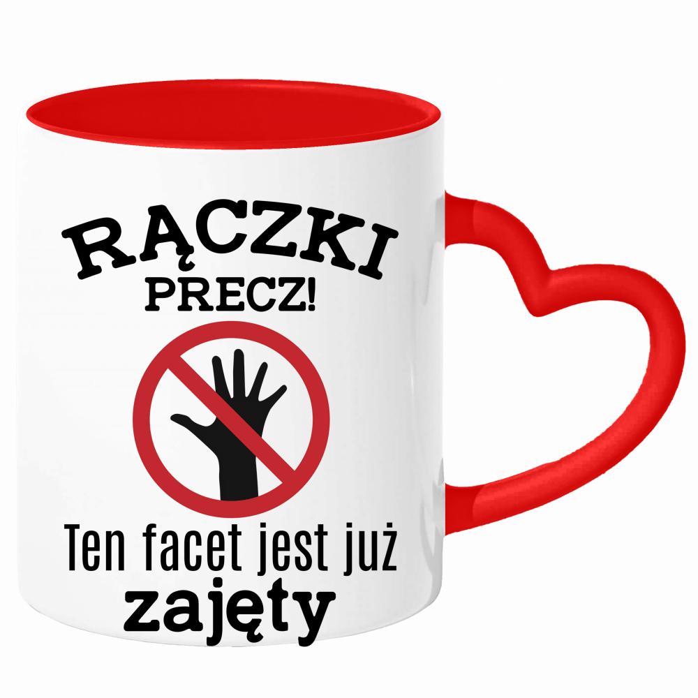Rączki precz. Ten facet jest już zajęty kubek uchwyt serce