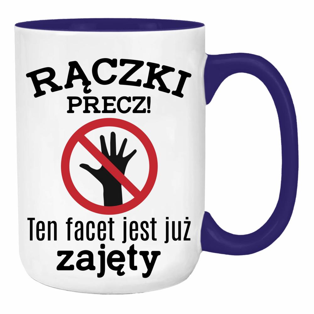 Rączki precz. Ten facet jest już zajęty duży kubek ucho kolor kolor navy