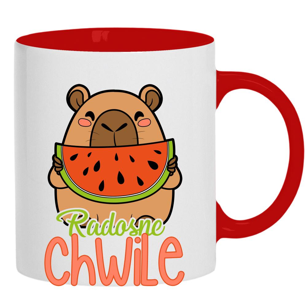 Radosne Chwile kubek ucho kolor kolor czerwony