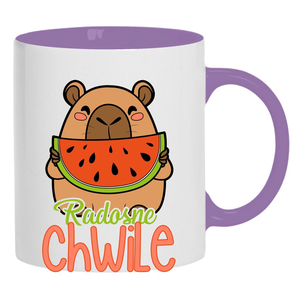 Radosne Chwile kubek ucho kolor kolor jasnofioletowy