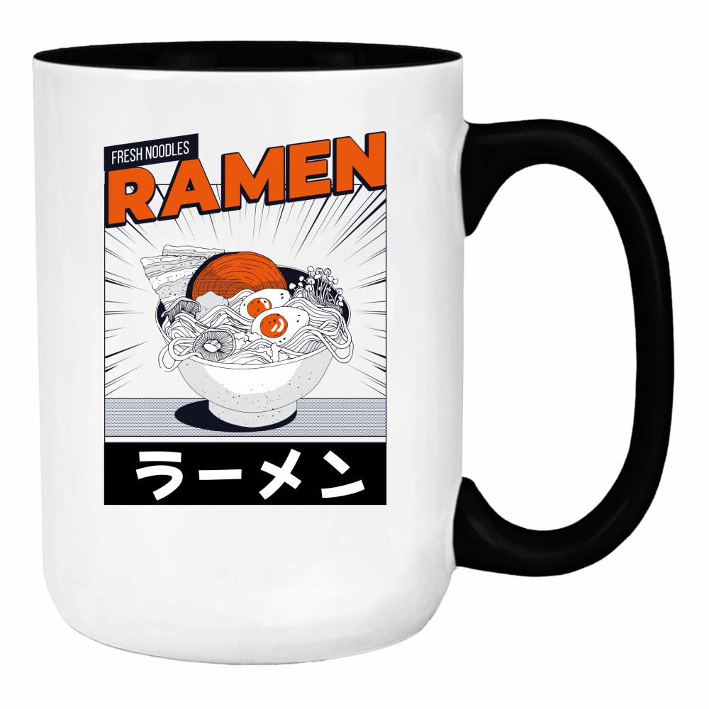 Ramen 2 duży kubek ucho kolor kolor zielony