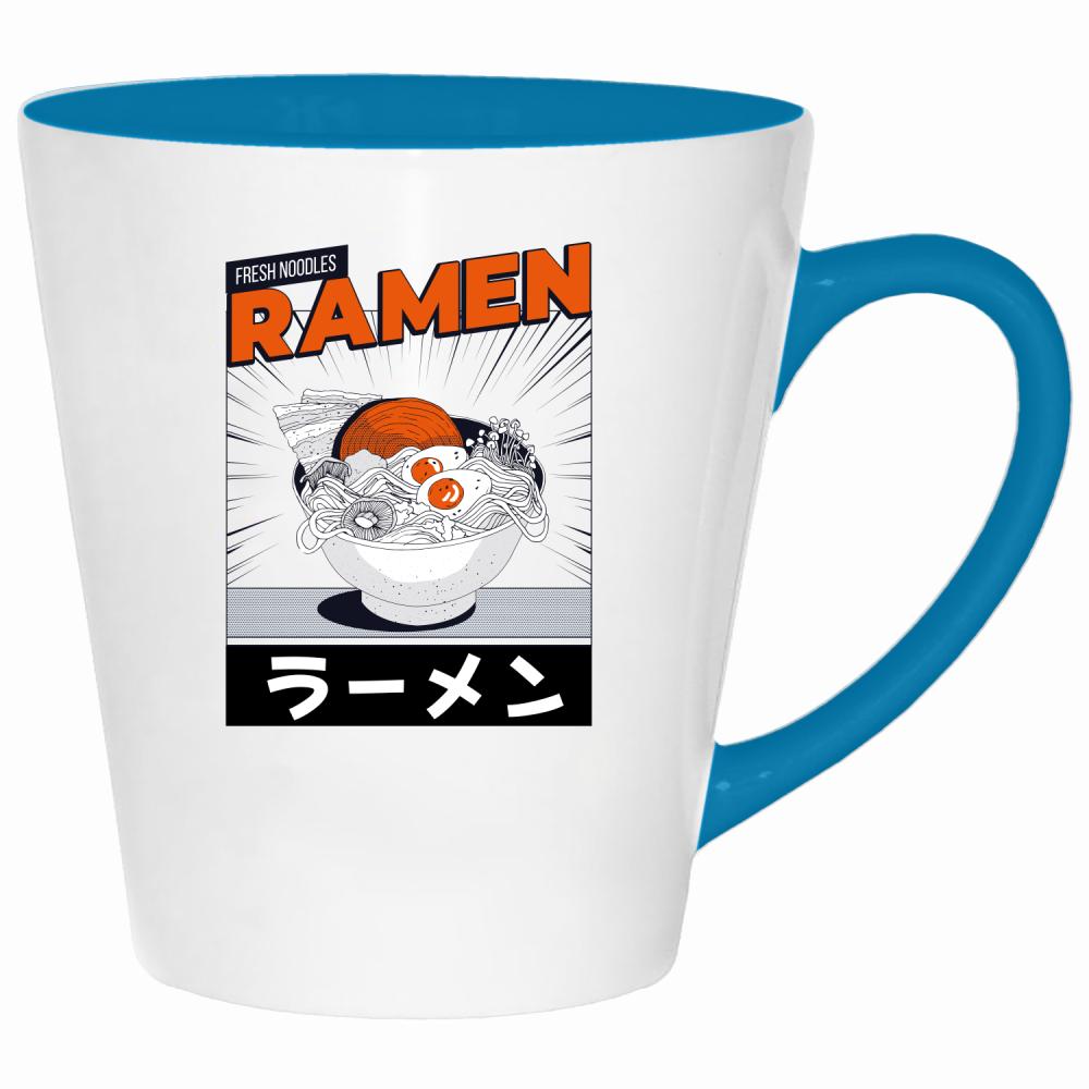 Ramen 2 kubek latte kolor turkus