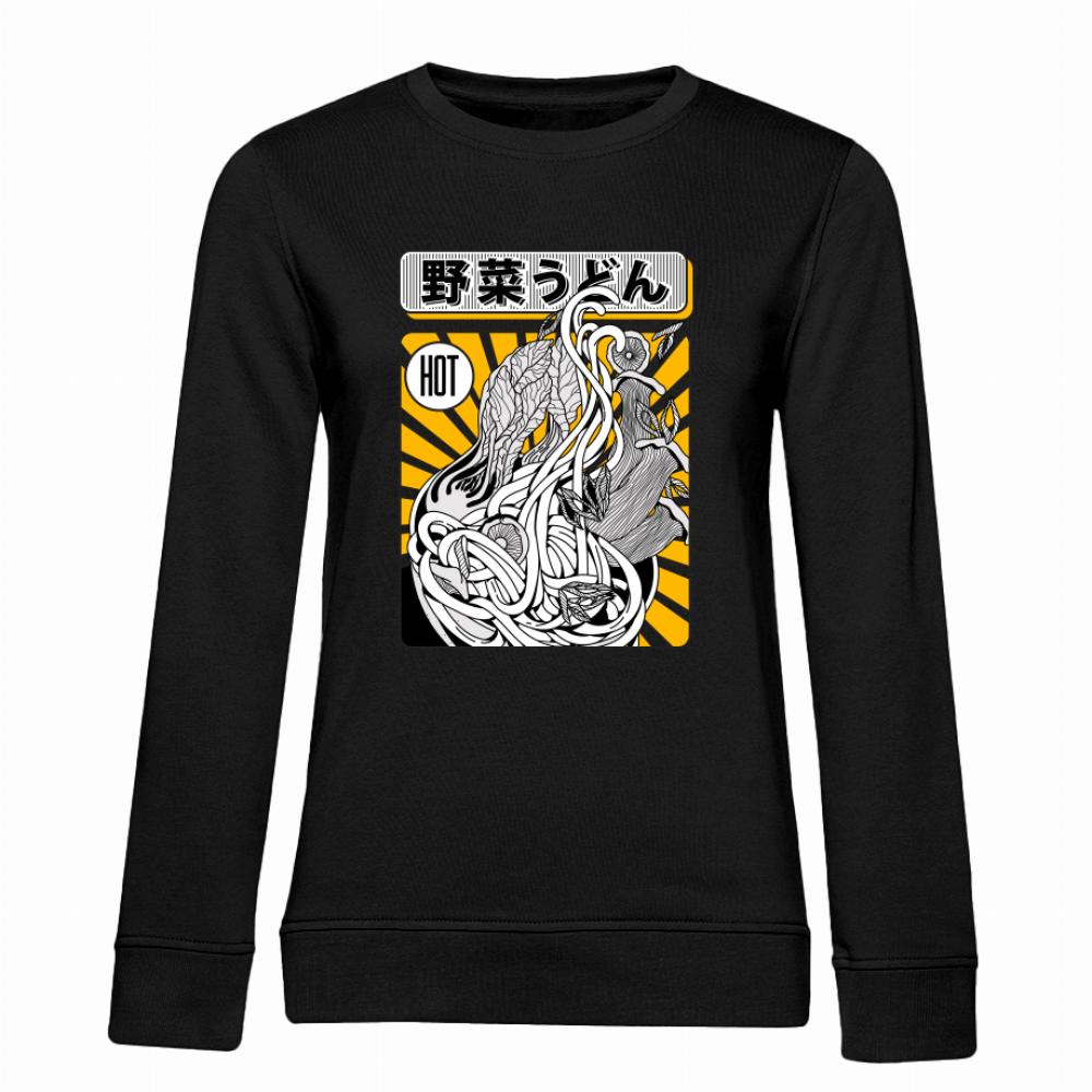 Ramen 3 bluza damska bez kaptura kolor biały