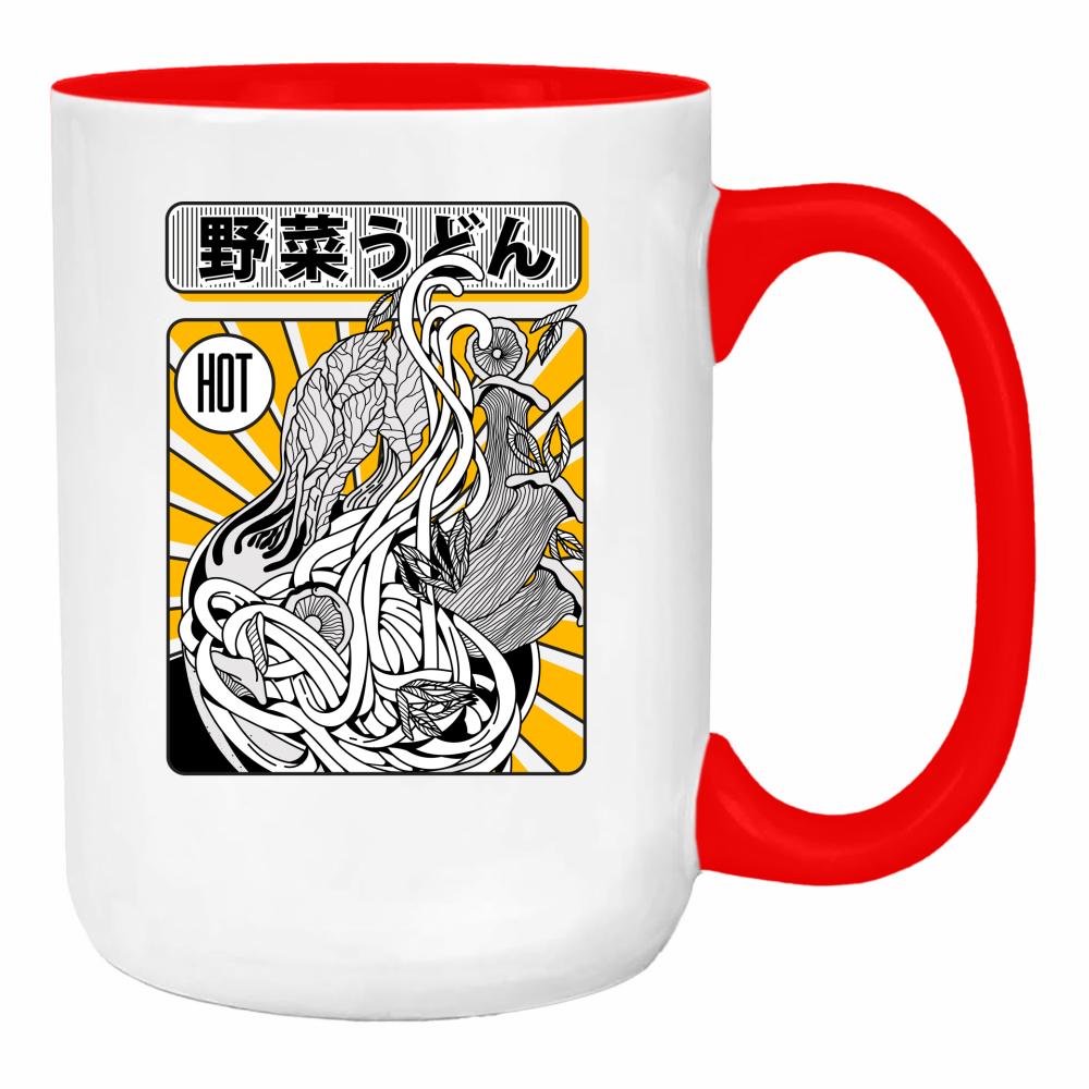 Ramen 3 duży kubek ucho kolor kolor red