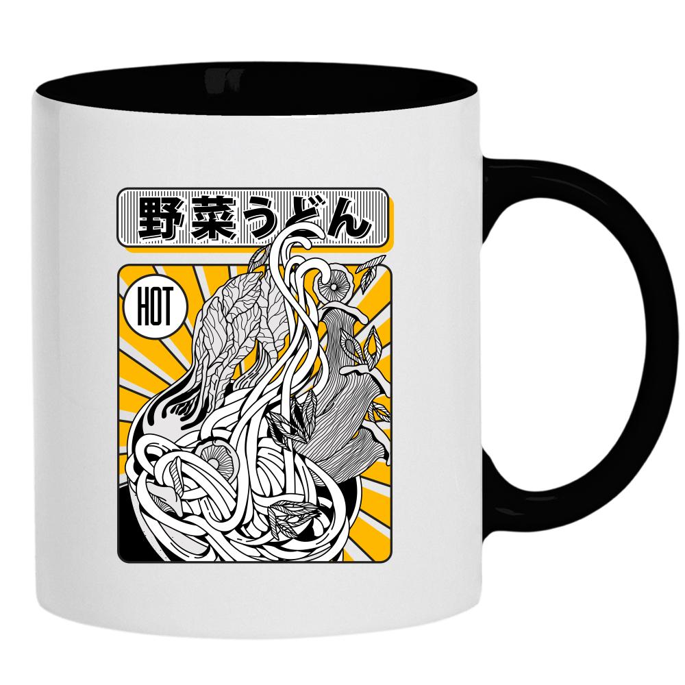 Ramen 3 kubek ucho kolor kolor czarnyy