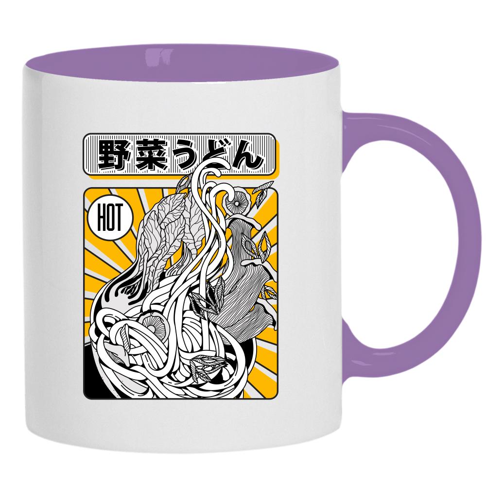 Ramen 3 kubek ucho kolor kolor jasnofioletowy